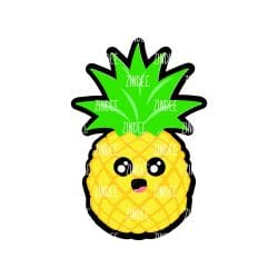 Pineapple Baby – Acrylic Badge Reel Blank (2") No Hole | Optional Sticker or UV DTF
