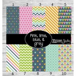 Pink Lime Blue Grey (vinyl)