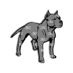 Alternative view of Pit Bull acrylic blank (3 inch)