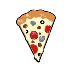 Pizza Slice – Acrylic Badge Reel Blank (2") No Hole | Optional Sticker or UV DTF