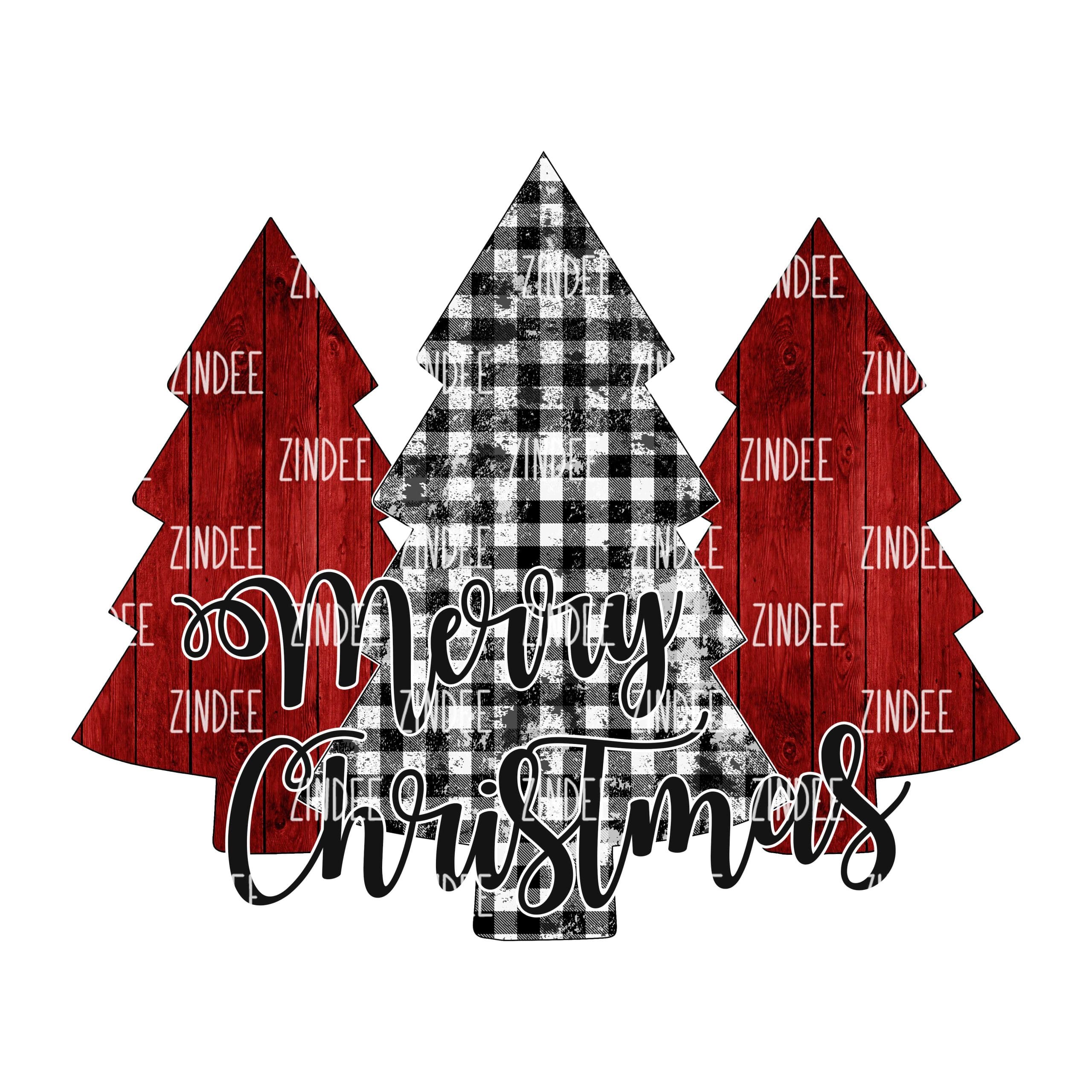 Plaid Wood Merry Christmas (download)