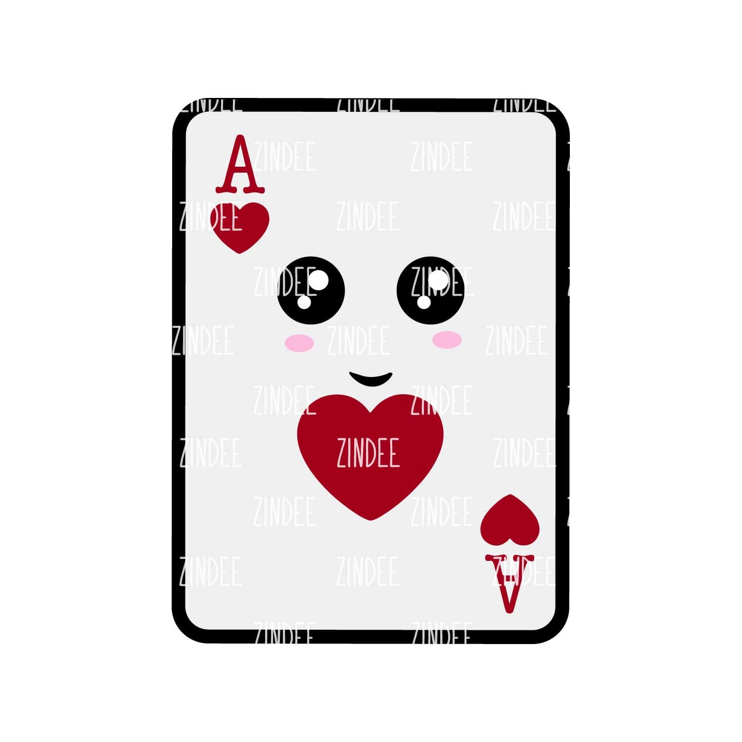 Alternative view of Playing Card 2 inch (lightweight acrylic) NO HOLE