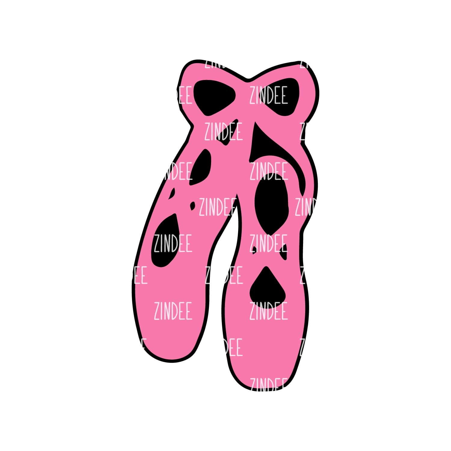 Alternative view of Pointe Shoe Ballet acrylic blank (2 inch) NO HOLE