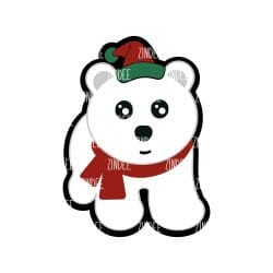 Polar Bear – Acrylic Badge Reel Blank (2") No Hole | Optional Sticker or UV DTF