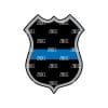 Police Badge – Black Acrylic Keychain Blank (3") | Optional Sticker or UV DTF