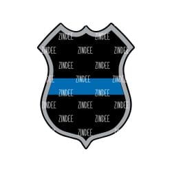 Police Badge – Acrylic Badge Reel Blank (2") No Hole | Optional Sticker or UV DTF