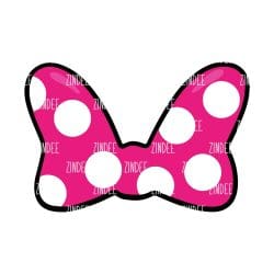 Polka Dot Bow – Acrylic Badge Reel Blank (2") No Hole | Optional Sticker or UV DTF