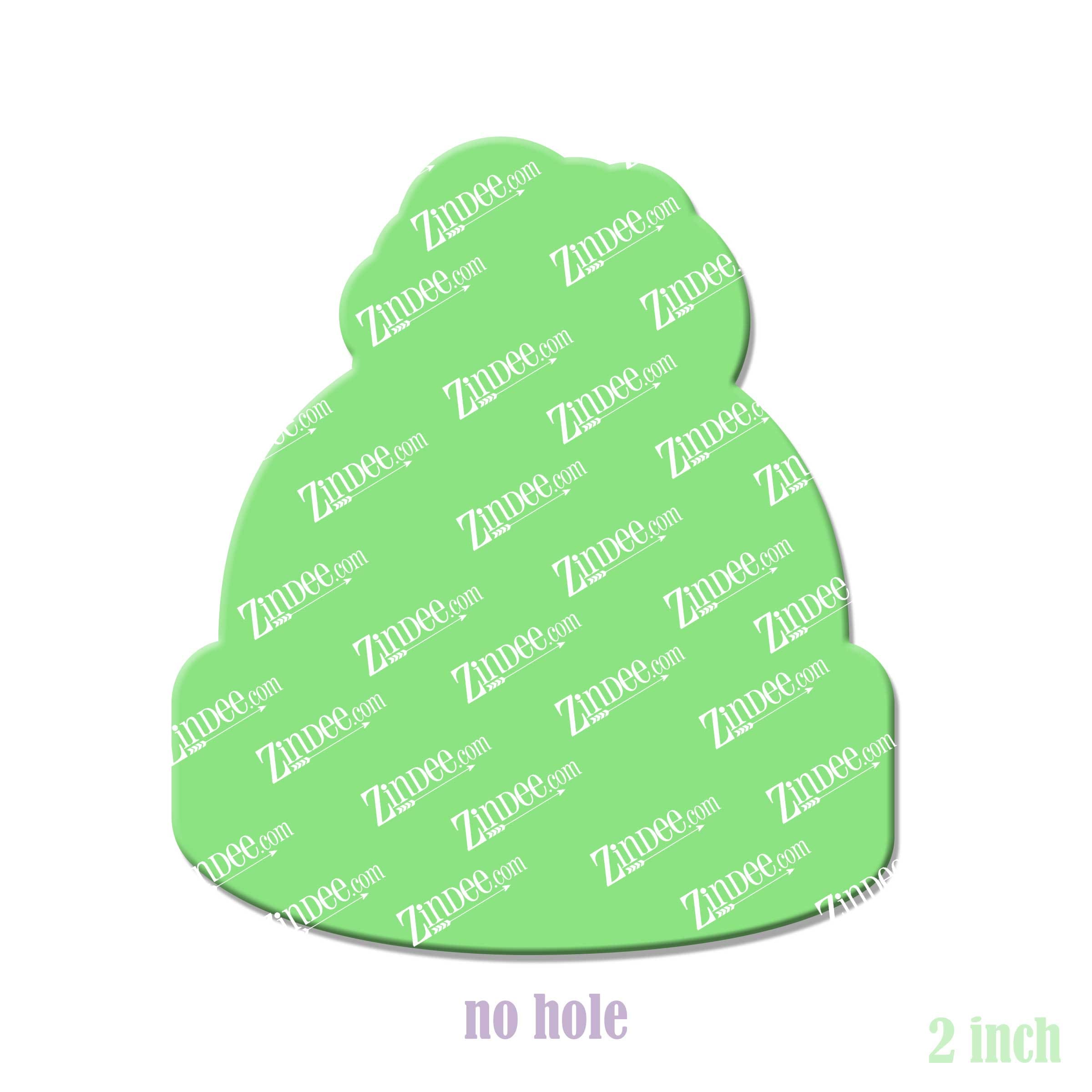 Pom Pom Hat acrylic blank (2 inch) NO HOLE