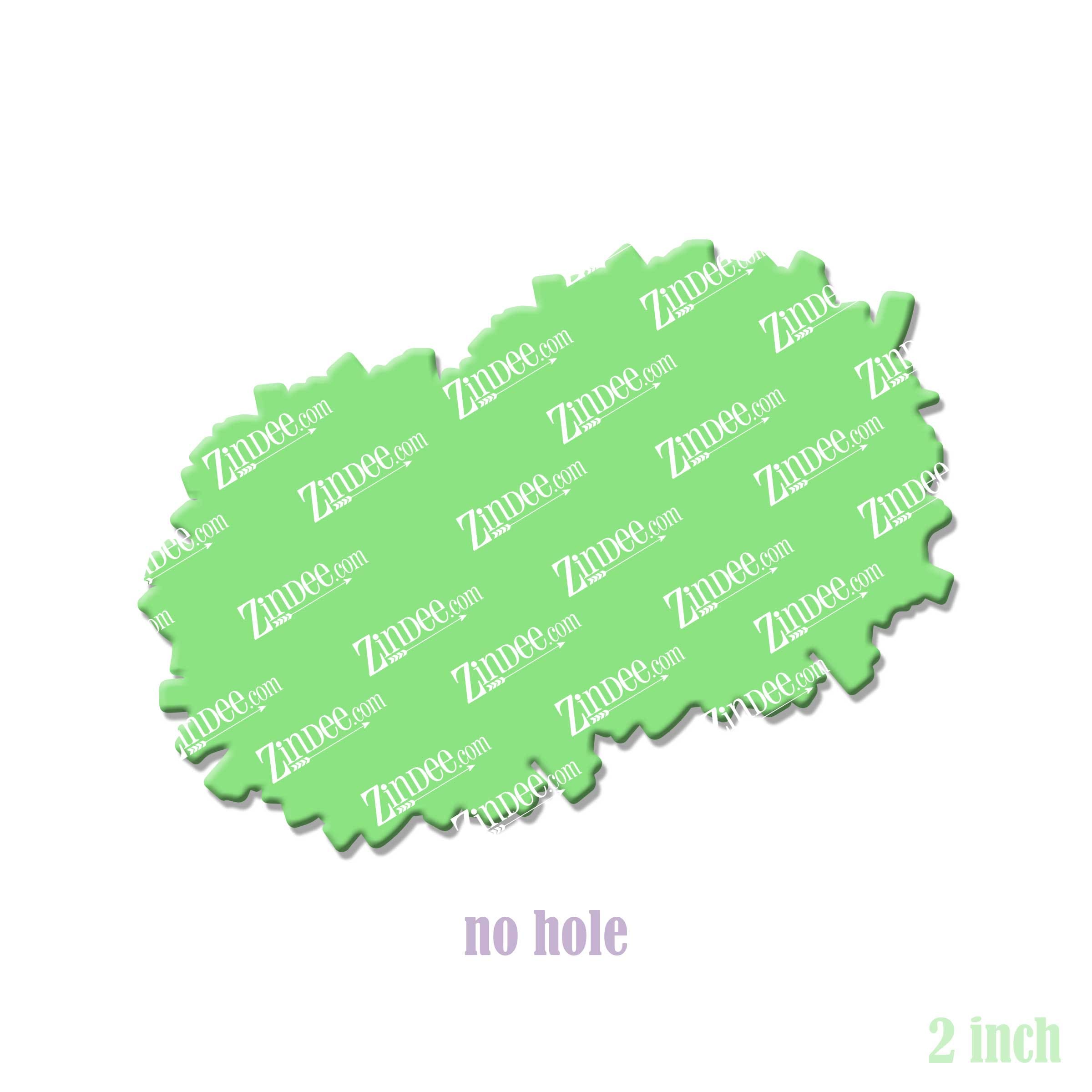 Pom Poms (2) acrylic blank (2 inch) NO HOLE