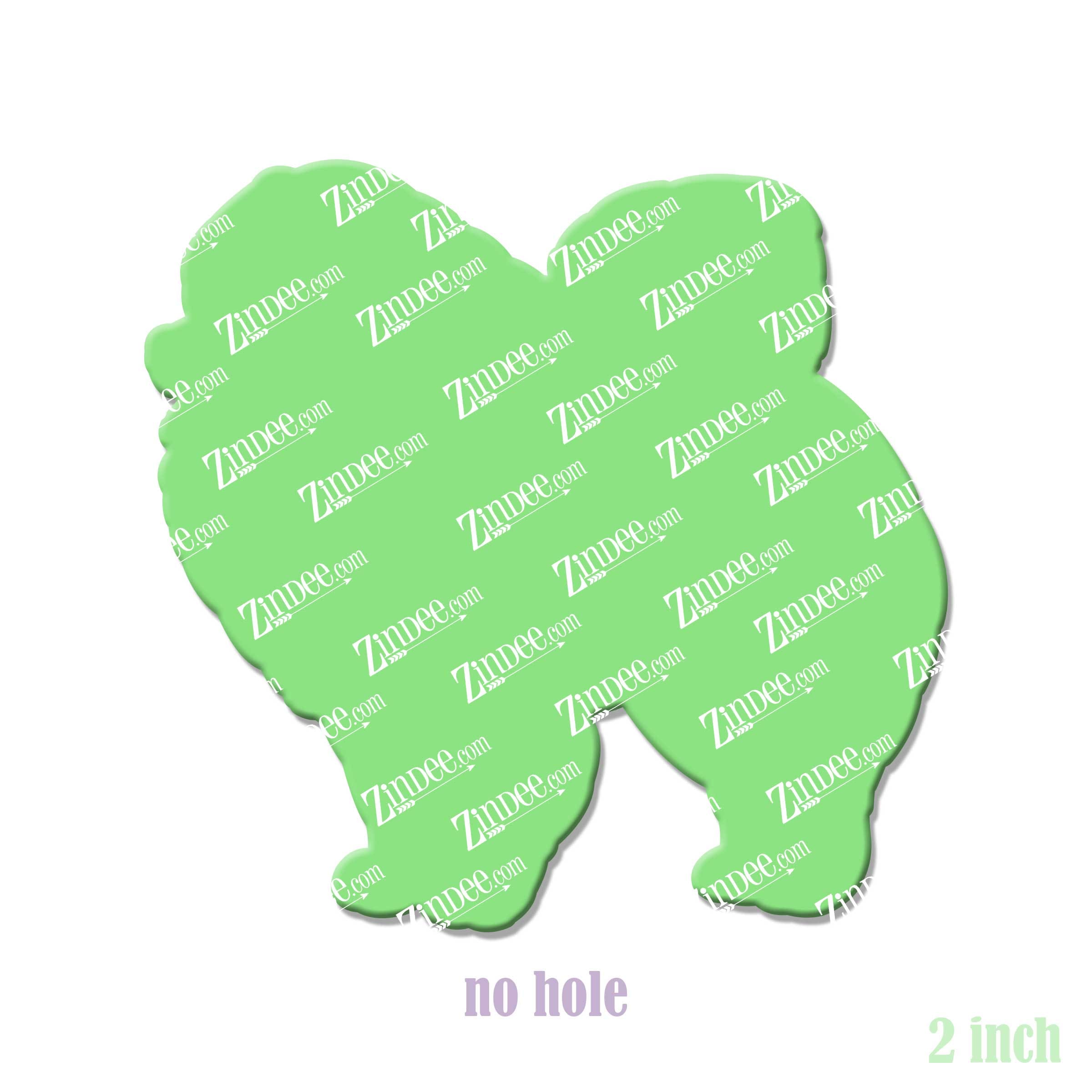 Pomeranian acrylic blank (2 inch) NO HOLE (5 piece minimum)