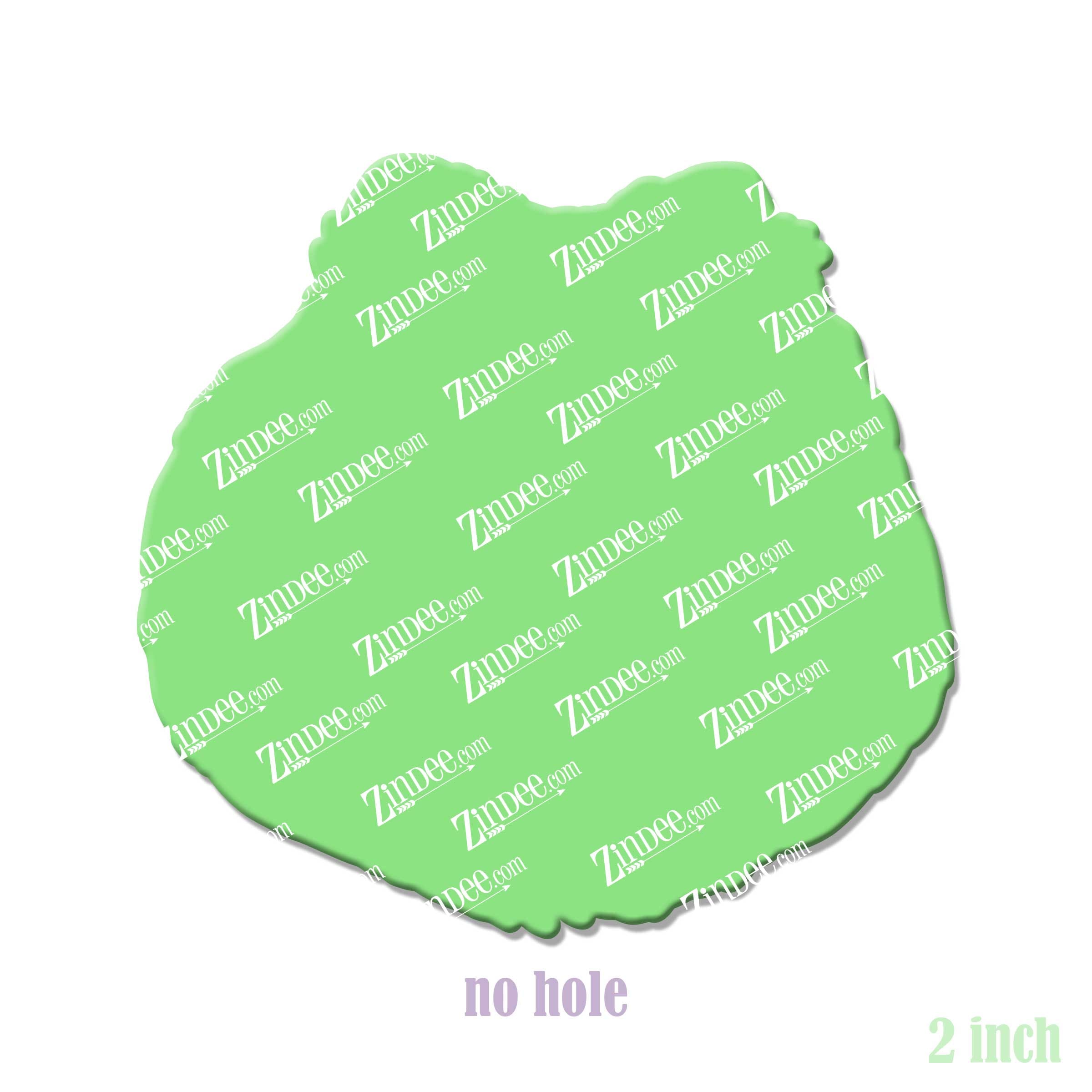 Pomeranian Head acrylic blank (2 inch) NO HOLE (5 piece minimum)