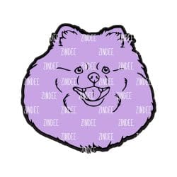 Alternative view of Pomeranian Head acrylic blank (3 inch) (5 piece minimum)