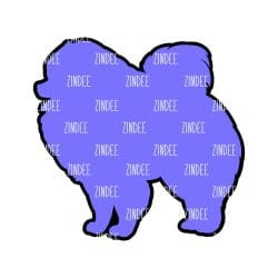 Alternative view of Pomeranian acrylic blank (3 inch)