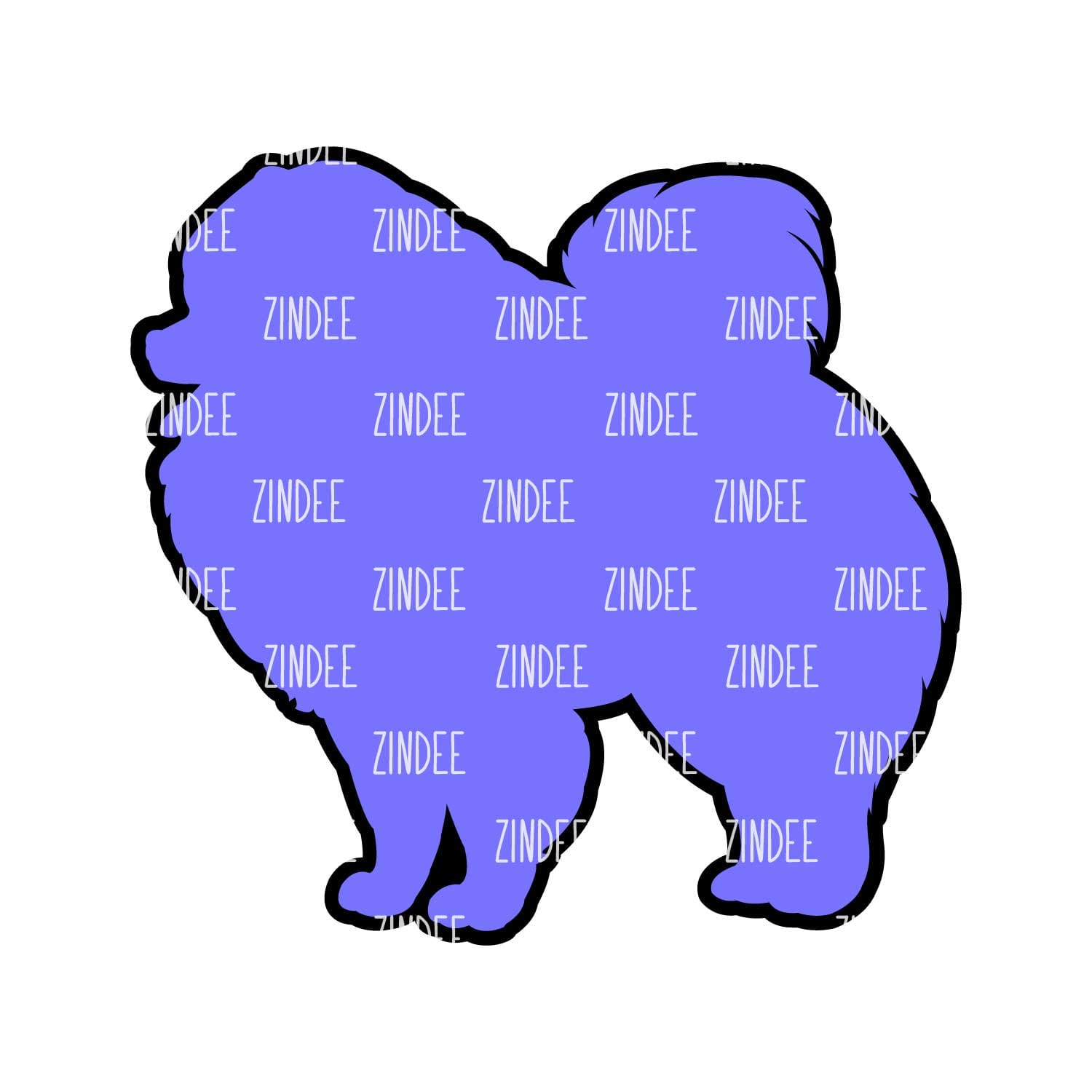 Alternative view of Pomeranian acrylic blank (3 inch)