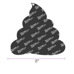 Alternative view of Poop Emoji – Acrylic Keychain Blank (3") | Optional Sticker or UV DTF