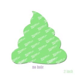 Alternative view of Poop Emoji – Acrylic Badge Reel Blank (2") No Hole | Optional Sticker or UV DTF