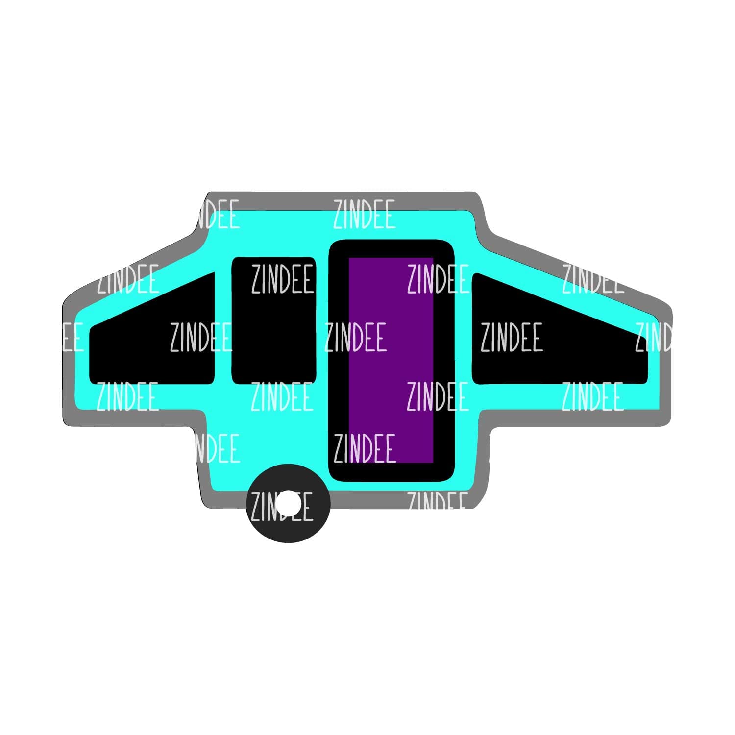 Alternative view of Pop Up Camper acrylic blank (3 inch)