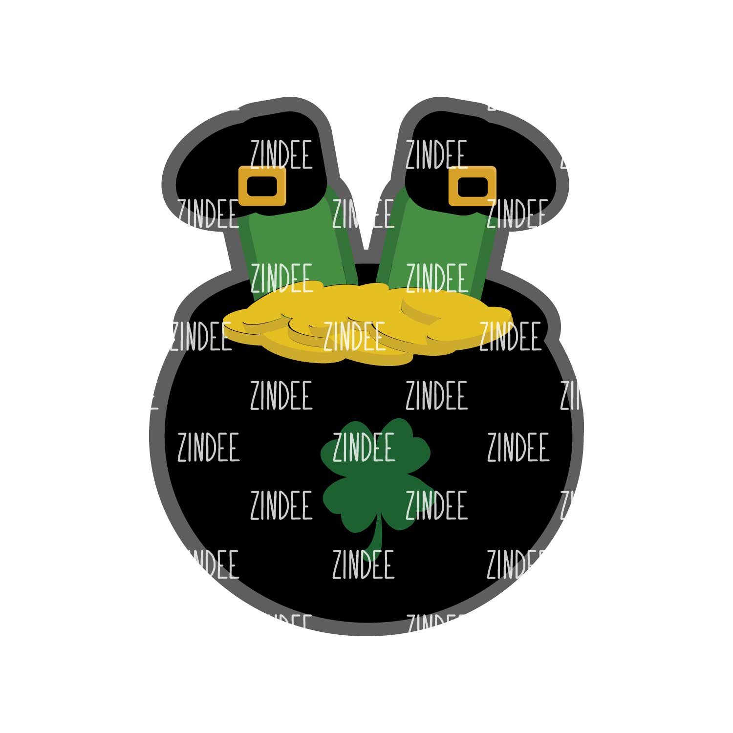 Pot Of Gold Legs Acrylic Blank- Sticker- UV DTF (2.5 inch)