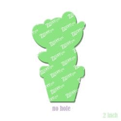 Alternative view of Potted Cactus – Acrylic Badge Reel Blank (2") No Hole | Optional Sticker or UV DTF