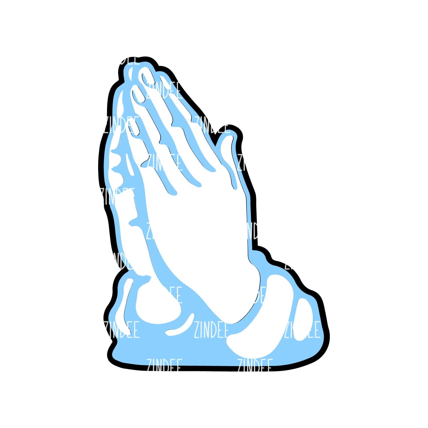 Alternative view of Praying Hands acrylic blank (3 inch)