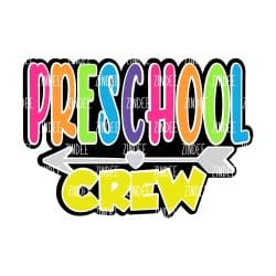 Preschool Crew – Acrylic Badge Reel Blank (2") No Hole | Optional Sticker or UV DTF
