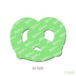 Alternative view of Pretzel – Acrylic Badge Reel Blank (2") No Hole | Optional Sticker or UV DTF