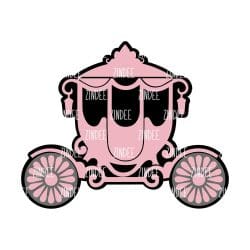 Princess Carriage – Acrylic Badge Reel Blank (2") No Hole | Optional Sticker or UV DTF