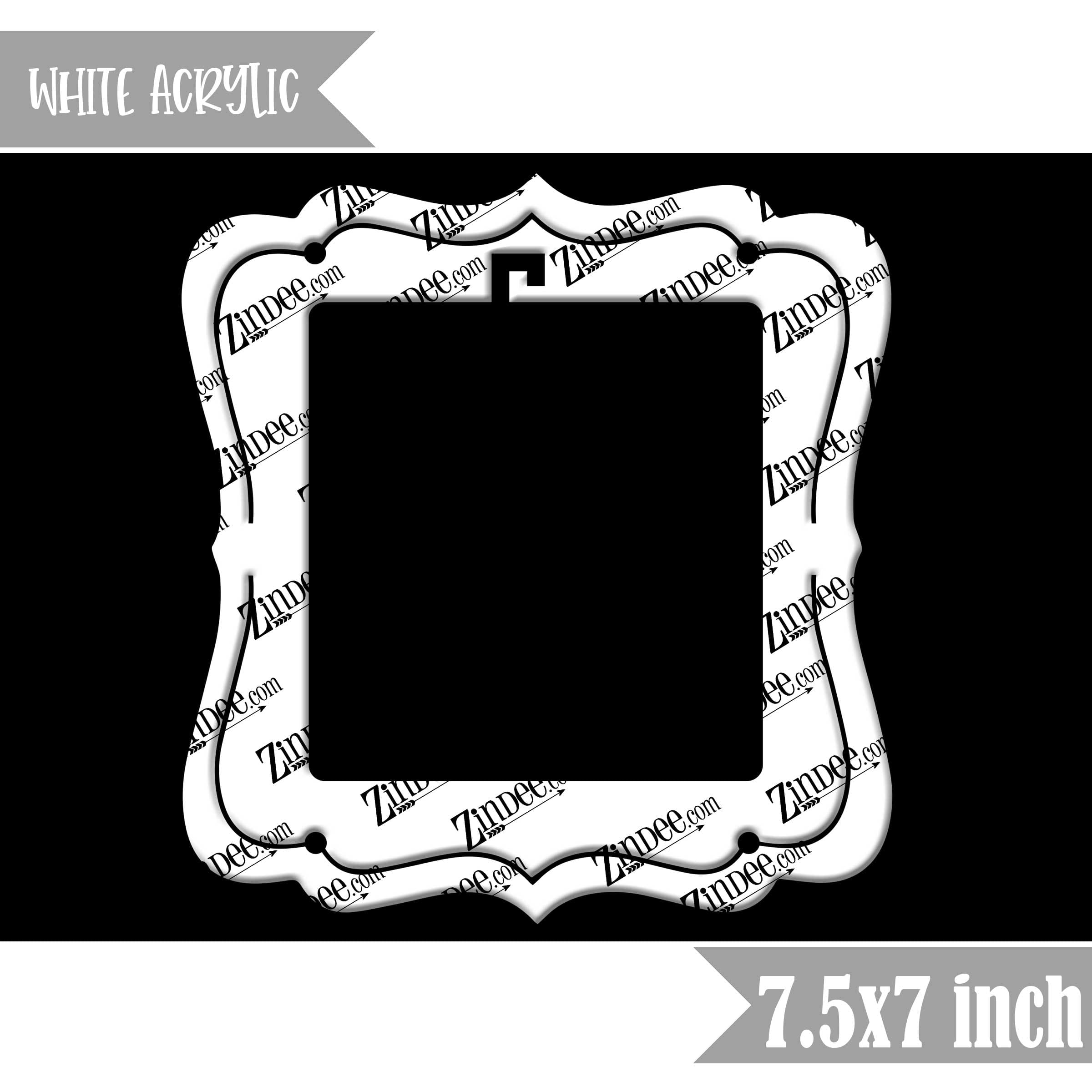 Product Frame 7.5" (White Acrylic)