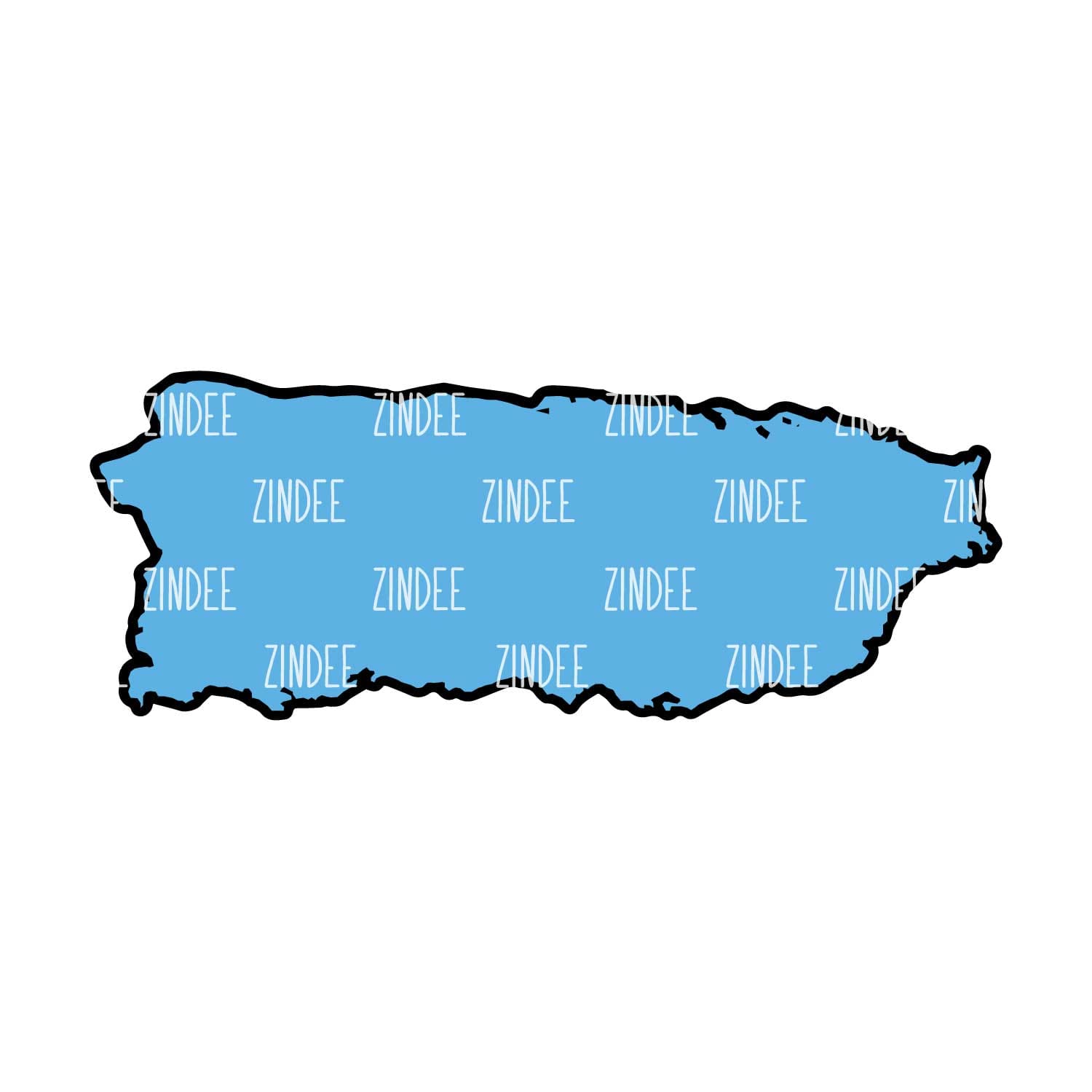 Alternative view of Puerto Rico acrylic blank (3 inch)