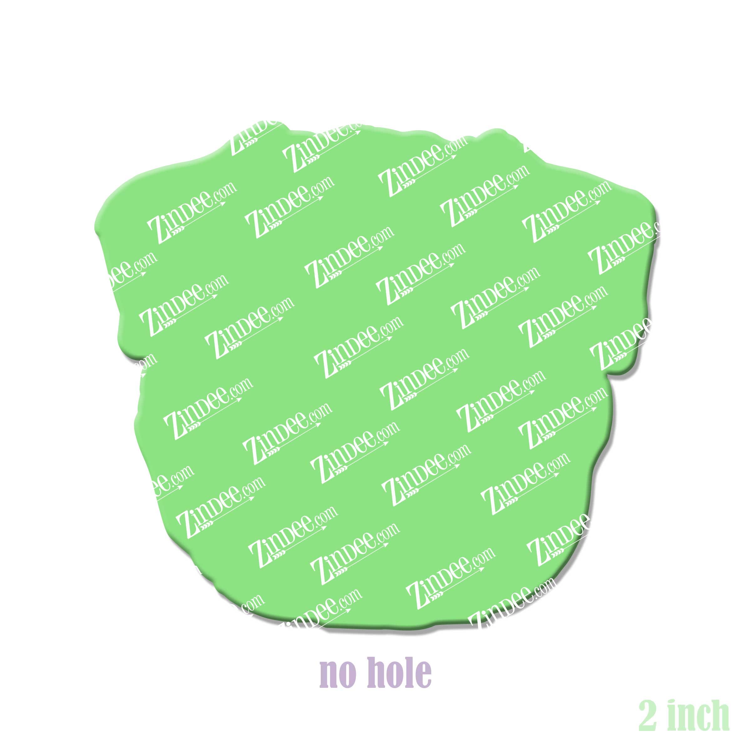 Pug Head acrylic blank (2 inch) NO HOLE