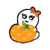 Pumpkin Ghost Acrylic Blank- Sticker- UV DTF (1.5 inch)