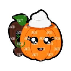Pumpkin Mug – Acrylic Badge Reel Blank (2") No Hole | Optional Sticker or UV DTF