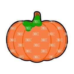 Pumpkin – Acrylic Badge Reel Blank (2") No Hole | Optional Sticker or UV DTF