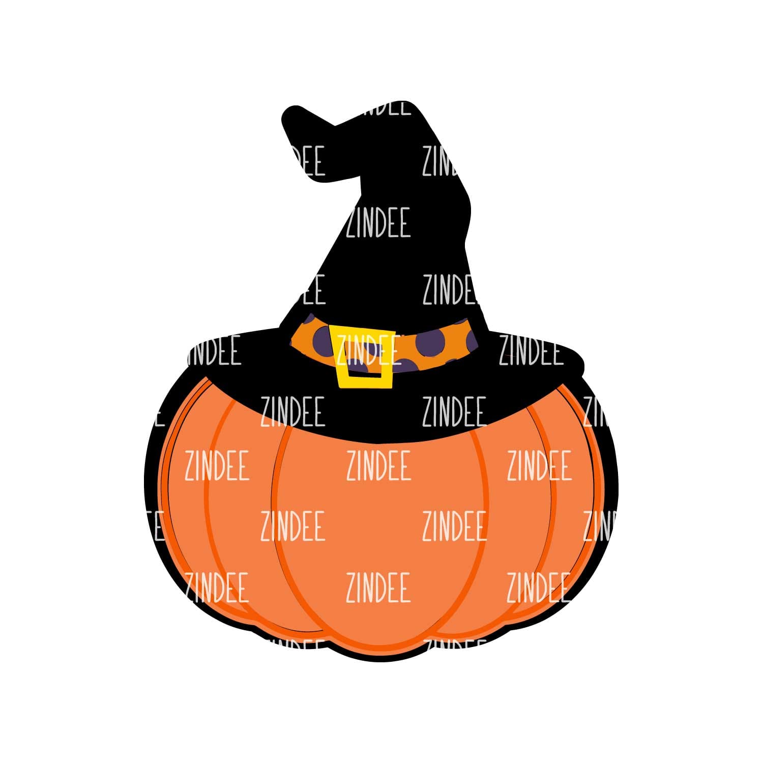 Pumpkin Witch Hat Acrylic Blank- Sticker- UV DTF (2 inch) NO HOLE