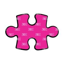 Puzzle Piece 2 Acrylic Blank- Sticker- UV DTF (1.5 inch)