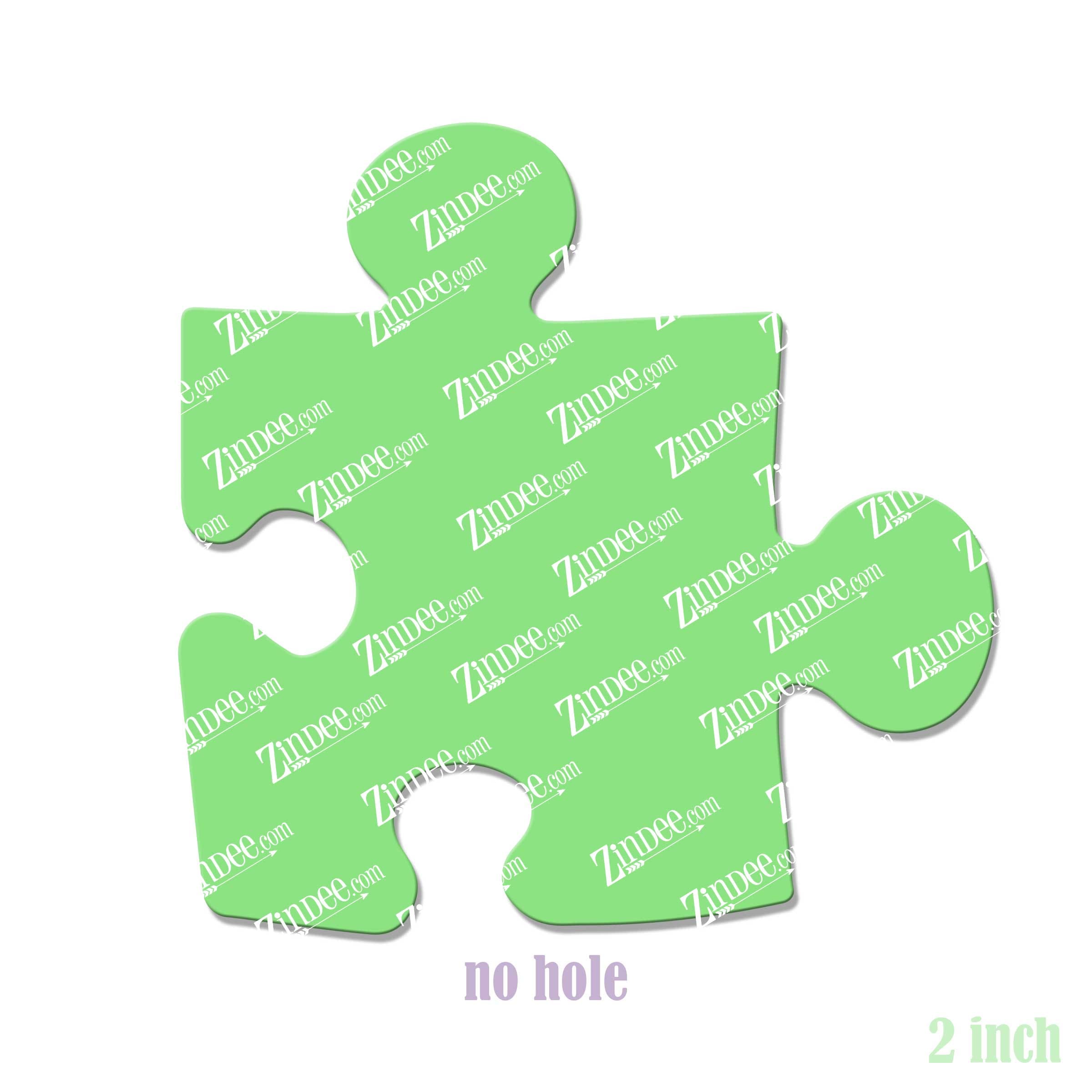Puzzle Piece Acrylic Blank- Sticker- UV DTF (2 inch) NO HOLE - Image 2