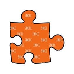 Puzzle Piece – Acrylic Badge Reel Blank (2") No Hole | Optional Sticker or UV DTF