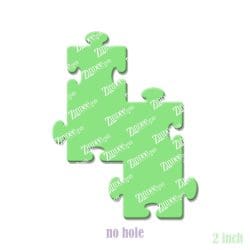 Alternative view of Puzzle Pieces Connected – Acrylic Badge Reel Blank (2") No Hole | Optional Sticker or UV DTF