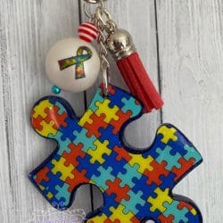 Alternative view of Autism Puzzle Piece seamless (vinyl)