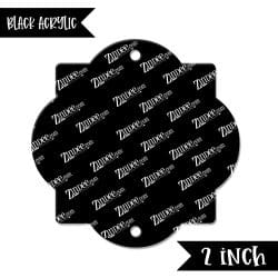 Alternative view of Quatrefoil 2 inch (Black Acrylic-2 HOLES)