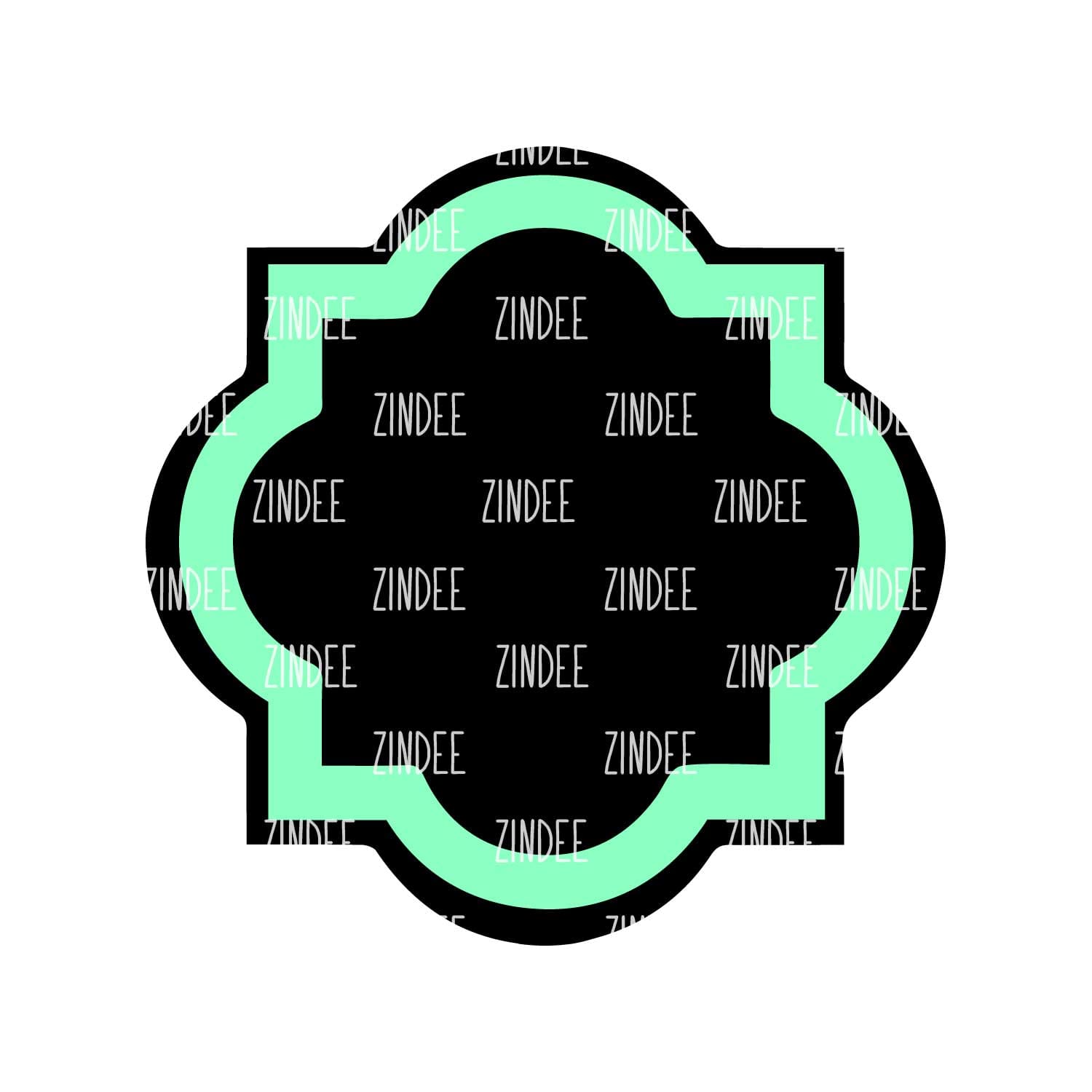 Quatrefoil 2 inch (Black Acrylic-2 HOLES)