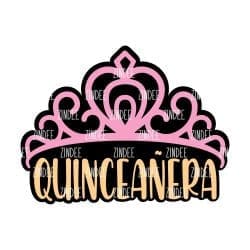 Alternative view of Quinceanera acrylic blank (3 inch)