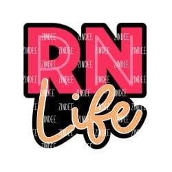 RN Life – Acrylic Badge Reel Blank (2") No Hole | Optional Sticker or UV DTF