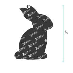 Alternative view of Rabbit – Acrylic Keychain Blank (3") | Optional Sticker or UV DTF