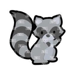 Raccoon – Acrylic Badge Reel Blank (2") No Hole | Optional Sticker or UV DTF