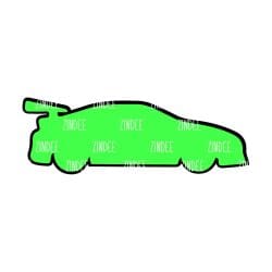 Alternative view of Race Car acrylic blank (2 inch) NO HOLE