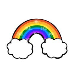 Alternative view of Rainbow with Cloud acrylic blank (5 inch)