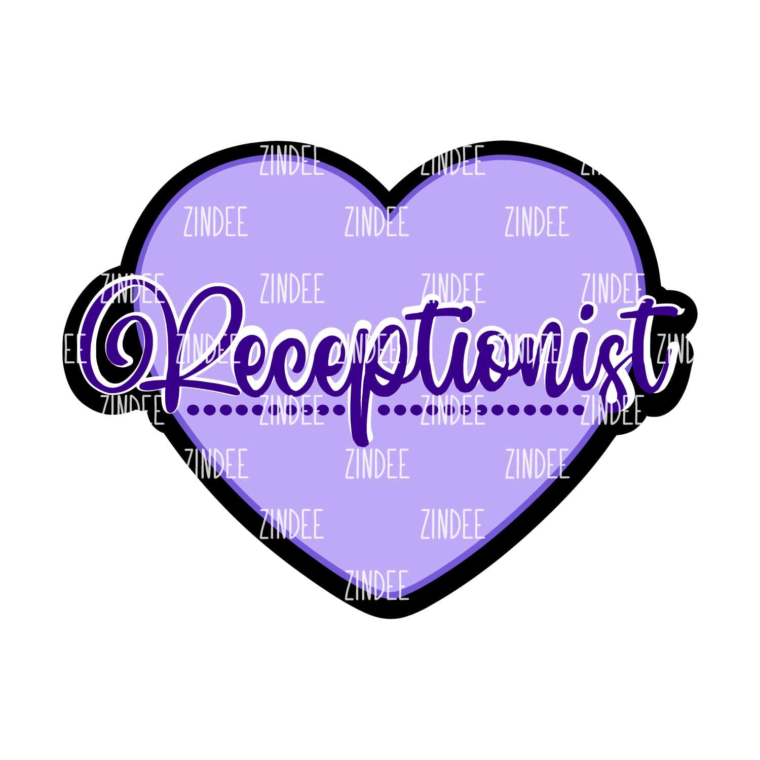 Receptionist Acrylic Blank- Sticker- UV DTF (2 inch) NO HOLE