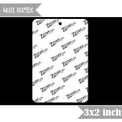 Rectangle 3X2 inch (White Acrylic)
