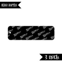 Rectangle Long 3 inch (Black Acrylic)